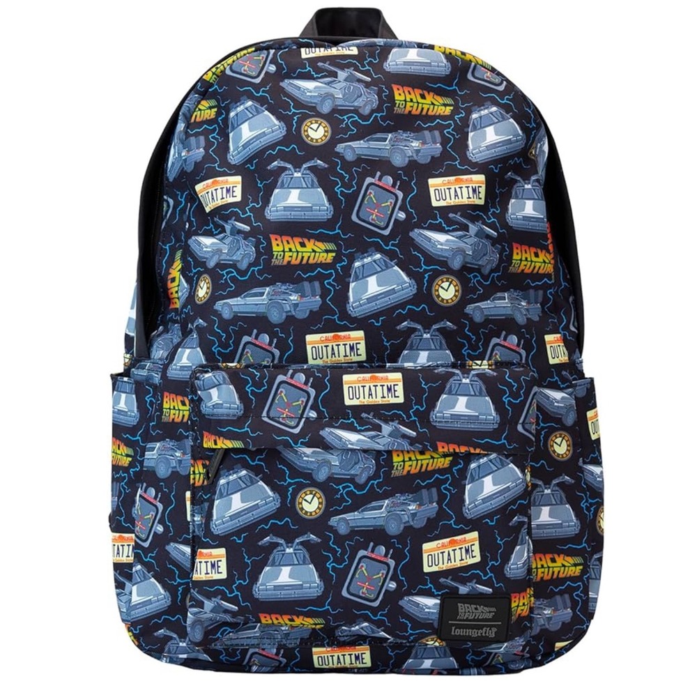 Loungefly Back to the Future 40th Anniversary Backpack DeLorean Time Machine NWT